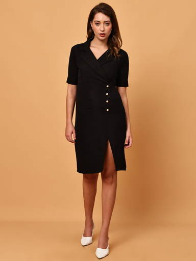 Elegant Bodycon black blazer Dress